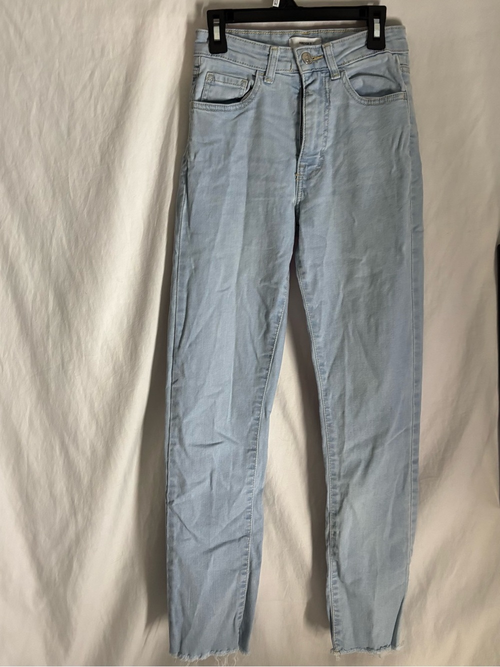 Forever 21 Light Blue Skinny High-Rise Jeans